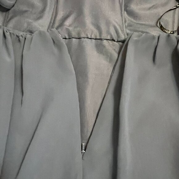 Sorella Vita Navy Chiffon Bridesmaid Dress Size 10 Pleated Halter Open Back Form - Picture 7 of 11